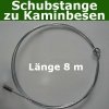 Reinigungsset Kaminbesen 20cm aus Stahl mit Schubstange 8m und Zuggewicht 2,5kg
